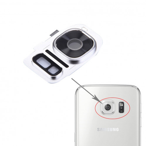 iPartsAcheter pour Samsung Galaxy S7 / G930 Housse Objectif Arrière + Lampe de poche Bracker (Argent) SI204S1334-34
