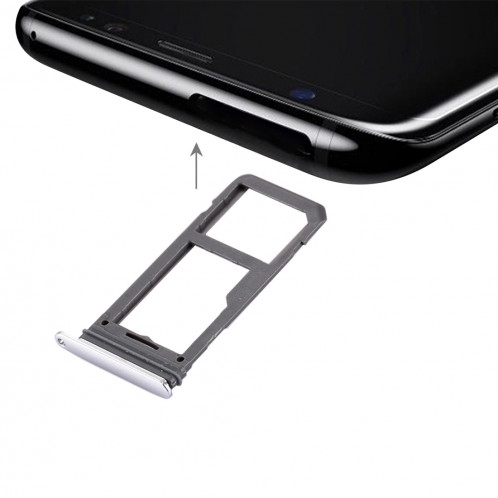iPartsAcheter pour Samsung Galaxy S8 Porte-cartes SIM + Micro SD / Carte SIM Plateau (Argent) SI839S691-35