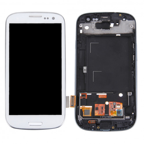 iPartsAcheter pour Samsung Galaxy SIII / i9300 écran LCD (4.65 pouces TFT) + écran tactile Digitizer Assemblée avec cadre (blanc) SI30WL617-36