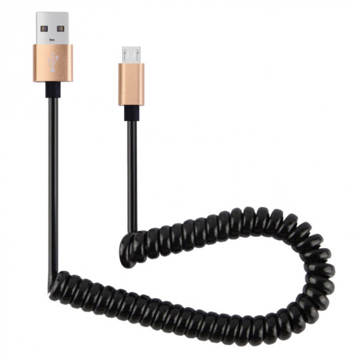 30cm à 100cm Style à ressort haute vitesse Micro USB vers USB 2.0 Câble spiralé à ressort élastique flexible Câble de synchronisation de données USB, Pour Galaxy, Huawei, Xiaomi, LG, HTC, Sony et autres SH277J1088-39