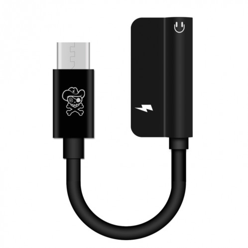 ENKAY Hat-ptince Type-C à Type-C et câble adaptateur audio de charge Jack 3,5 mm, Pour Galaxy, HTC, Google, LG, Sony, Huawei, Xiaomi, Lenovo et autres téléphones Android (noir) SE309B132-310