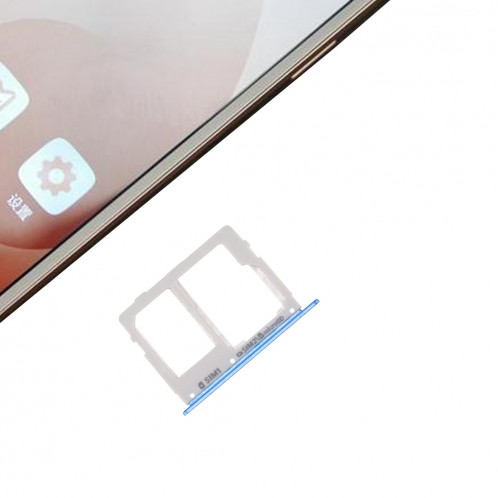 iPartsAcheter pour Samsung Galaxy C7 Pro / C7010 et C5 Pro / C5010 carte SIM plateau + carte SIM / Micro SD (Bleu) SI457L1748-34