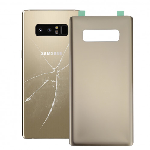 iPartsAcheter pour Samsung Galaxy Note 8 couvercle arrière de la batterie avec adhésif (or) SI20JL1734-36