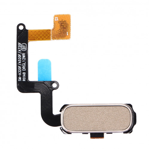 iPartsAcheter pour Samsung Galaxy A3 (2017) / A320 et A5 (2017) / A520 et A7 (2017) / A720 Accueil Flex câble avec identification d'empreintes digitales (Gold) SI580J1985-35