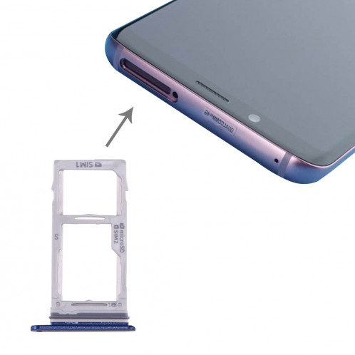 iPartsAcheter pour Samsung Galaxy S9 + / S9 SIM et carte SIM / Micro SD (Bleu) SI933L156-35