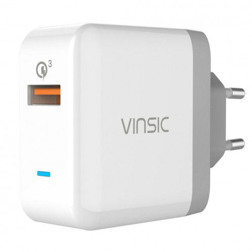Vinsic 18W Portable Smart chargeur rapide 3.0, prise de l'UE, pour iPhone, Galaxy, Huawei, Xiaomi, LG, HTC et autres téléphones intelligents SV39406-39