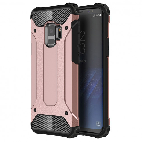 Pour Samsung Galaxy S9 TPU + PC 360 Degrés De Protection Antichoc Étui de Protection (Or Rose) SF81RG1357-38