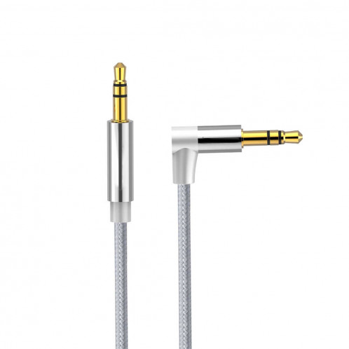 Câble audio AV01 3,5 mm mâle à mâle, longueur: 50cm (gris argenté) SH27SH1855-33