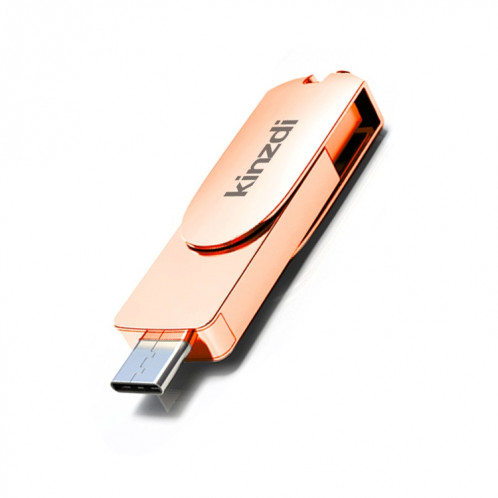 Kinzdi 128 Go USB 3.0 + Type-C 3.0 Interface Metal Twister Flash Disk V11 (Rose Gold) SK73RG231-39