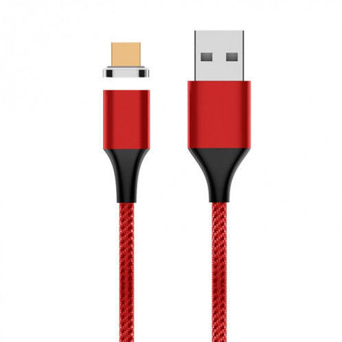 M11 5A USB à micro USB nylon tressé câble de données magnétique, longueur de câble: 1m (rouge) SH586R1261-38