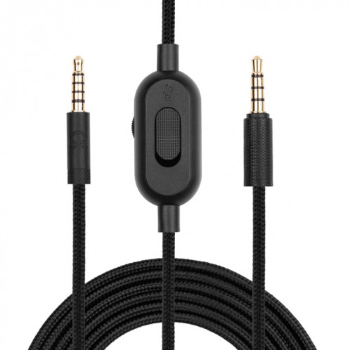 ZS0159 pour LOGITECH G433 / G233 / G Pro / G Pro x 3,5 mm mâle au câble audio de casque de jeu masculin avec câble de câble à fil de fil: 2m (noir) SH047B1817-37
