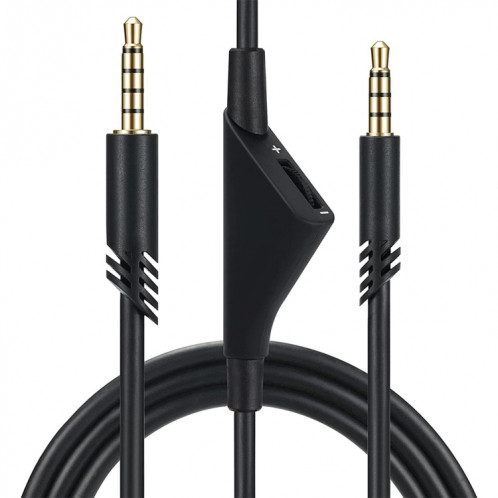 ZS0175 pour LOGITECH ASTRO A10 / A40 / A30 3,5 mm mâle à volume mâle câble audio réglable de volume de volume, longueur de câble: 2M SH7198389-36