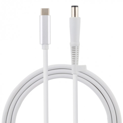 Câble de charge USB-C / Type-C vers 7,4 x 0,6 mm pour ordinateur portable HP, longueur du câble: environ 1,5 m (blanc) SH112W1869-34