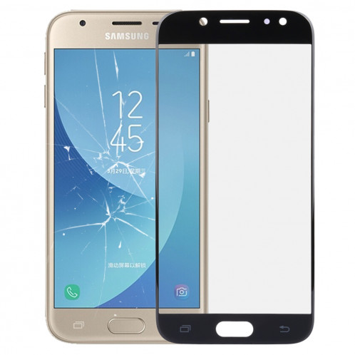 iPartsAcheter pour Samsung Galaxy J3 (2017) / J330 Front Screen Lentille extérieure (Noir) SI59BL1413-36