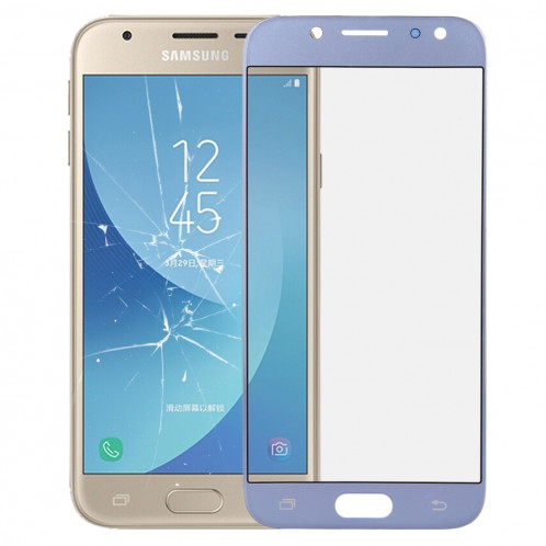 iPartsAcheter pour Samsung Galaxy J3 (2017) / J330 Lentille extérieure en verre (bleu) SI59LL97-36