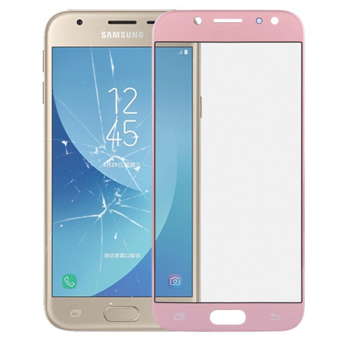 iPartsAcheter pour Samsung Galaxy J3 (2017) / J330 Lentille extérieure en verre (Rose Gold) SI9RGL513-36