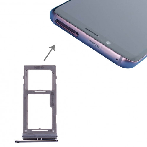 iPartsAcheter pour Samsung Galaxy S9 + / S9 Carte SIM et Micro SD (Noir) SI657B869-35