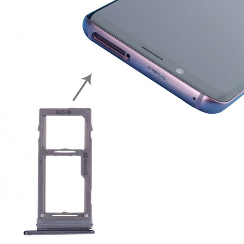 iPartsAcheter pour Samsung Galaxy S9 + / S9 Carte SIM et Micro SD (Gris) SI657H1170-35