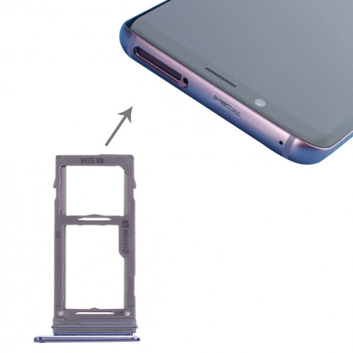 iPartsAcheter pour Samsung Galaxy S9 + / S9 Carte SIM et Micro SD (Bleu) SI657L834-35