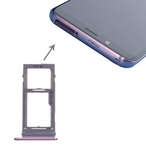 iPartsAcheter pour Samsung Galaxy S9 + / S9 Carte SIM et Micro SD (Violet) SI657P1295-35