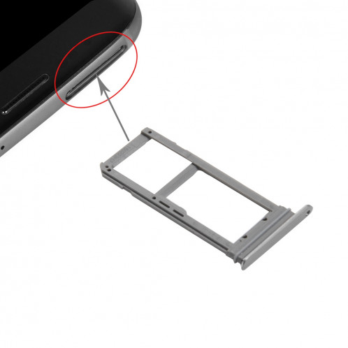 iPartsBuy Carte SIM et Plateau Micro SD pour Samsung Galaxy S7 Edge / G935 (Gris) SI114H1564-34