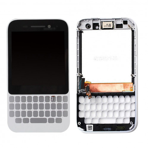 iPartsAcheter pour BlackBerry Q5 écran LCD + écran tactile numériseur avec cadre (blanc) SI164W581-34