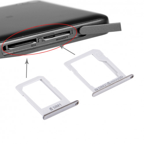 iPartsAcheter pour Samsung Galaxy E5 (Dual SIM Version) Carte SIM + Micro SD / Carte SIM (Argent) SI0224967-34