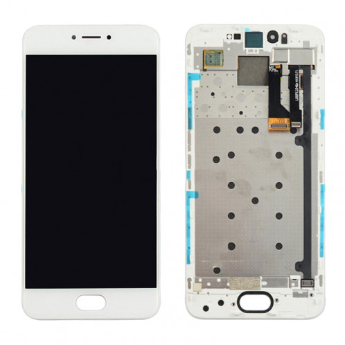 iPartsAcheter Meizu Pro 6 écran LCD + écran tactile Digitizer Assemblée avec cadre (blanc) SI237W284-34