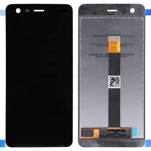 iPartsAcheter pour Nokia 2 écran LCD + écran tactile Digitizer Assemblée (Noir) SI25BL1942-36