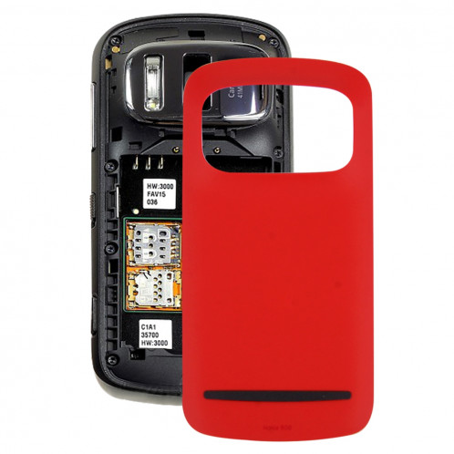 iPartsAcheter pour Nokia 808 PureView Couverture Arrière de la Batterie (Rouge) SI88RL1730-37