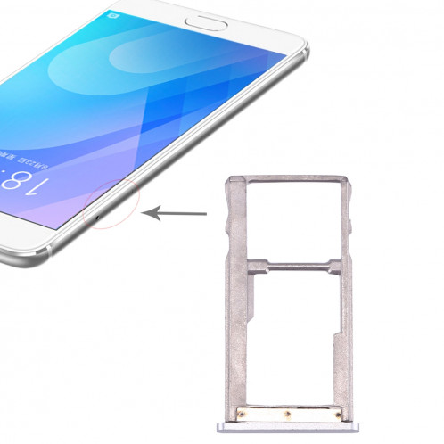 Plateau de carte SIM pour Meizu Meilan E2 (Argent) SP496S204-35