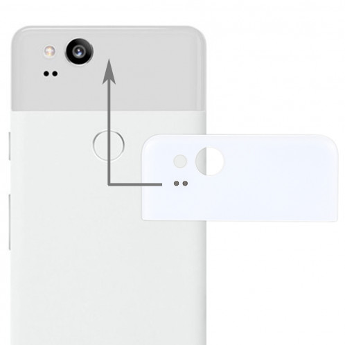 Google Pixel 2 Housse de protection arrière en verre (blanc) SG537W1007-35