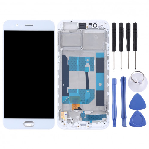 TFT Matériaux Écran LCD et Digitizer Ensemble complet avec cadre pour OPPO R11 (Blanc) SH595W1860-36