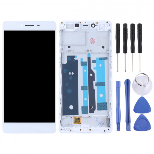 Écran LCD de TFT Materials et numériseur complet avec cadre pour OPPO R7s (blanc) SH597W1724-36