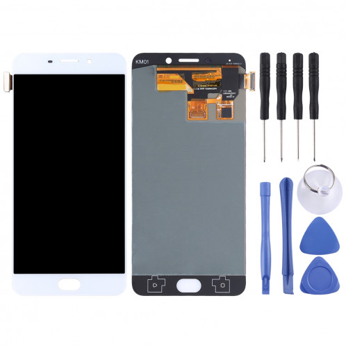 Écran LCD et numériseur Assemblée complète pour OPPO R9 (blanc) SH608W137-36