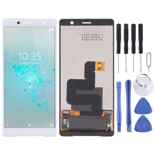 Écran LCD OEM pour Sony Xperia XZ2 Compact avec ensemble complet de numériseur (blanc) SH180W342-35