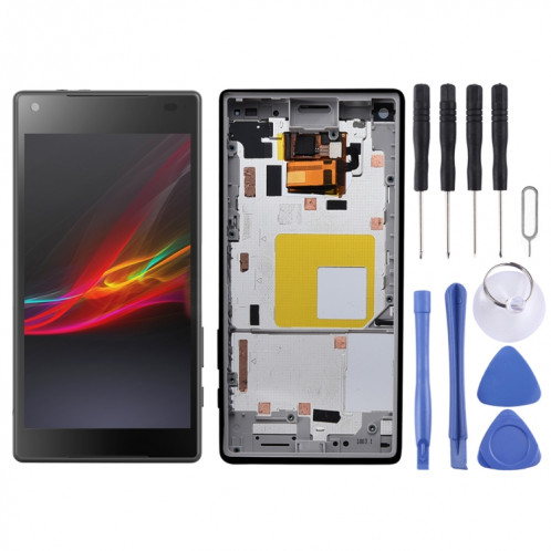 Écran LCD OEM pour Sony Xperia Z5 Compact / E5803 / E5823 / Z5 mini Digitizer Assemblage complet avec cadre (Noir) SH82BL326-34