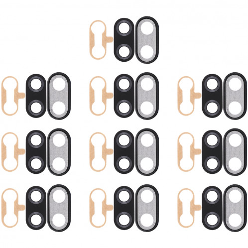 Cadre de caméra 10 PCS avec cache-objectif et adhésif pour Huawei Nova 3i (Noir) SH280B739-33