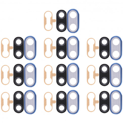 Cadre de caméra 10 PCS avec cache-objectif et adhésif pour Huawei Nova 3i (Bleu) SH280L1567-33