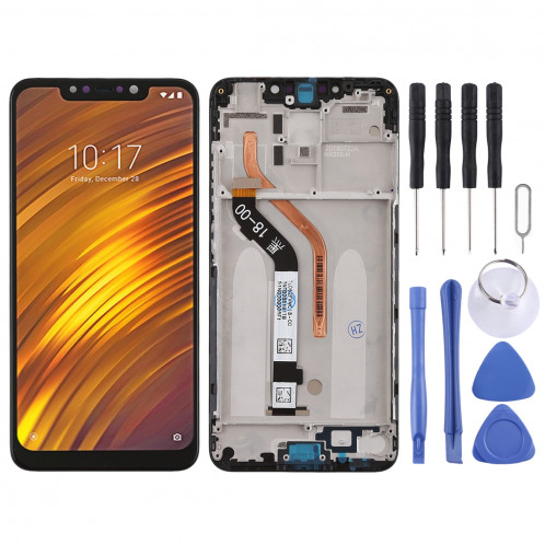 Ecran LCD et numériseur Assemblage complet avec cadre pour Xiaomi Pocophone F1 (Noir) SH390B572-36