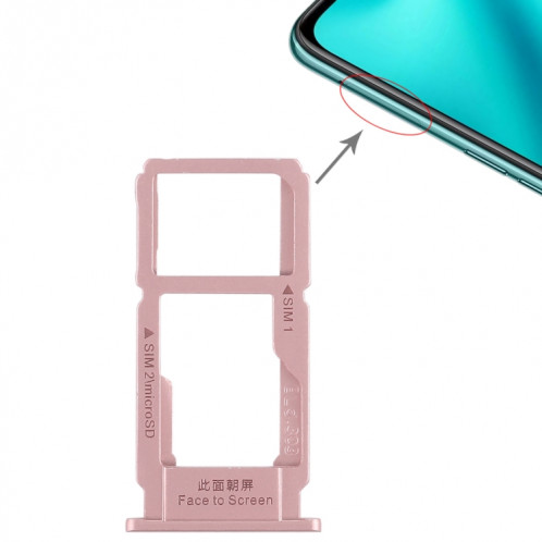 Pour OPPO R11 Plus plateau de carte SIM + plateau de carte SIM/plateau de carte Micro SD (or rose) SH19RG1353-35