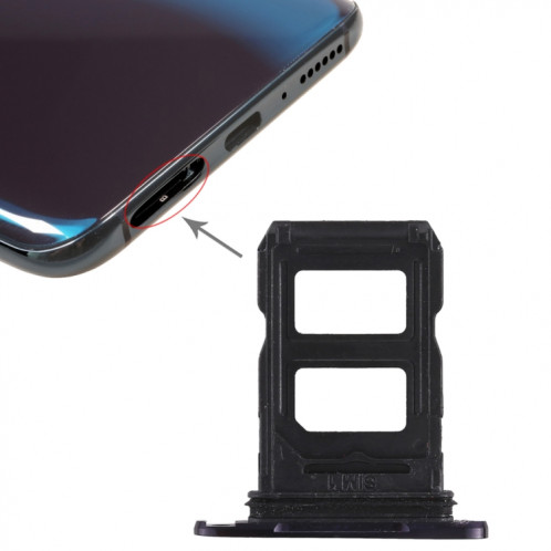 Pour OPPO R17 Pro 2 x plateau de carte SIM (noir) SH431B335-35