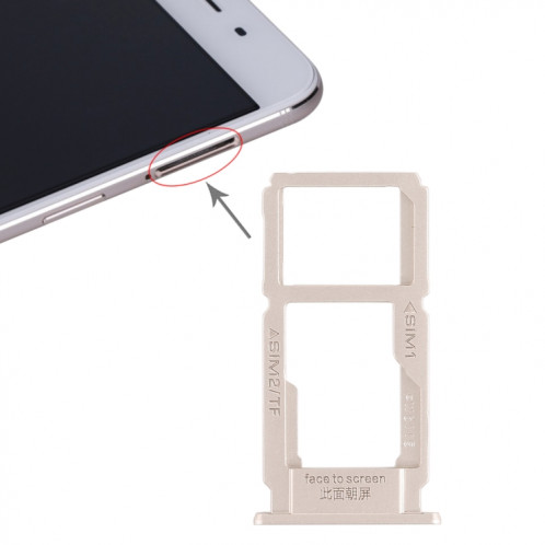 Pour OPPO R9sk plateau de carte SIM + plateau de carte SIM/plateau de carte Micro SD (or) SH447J1167-35