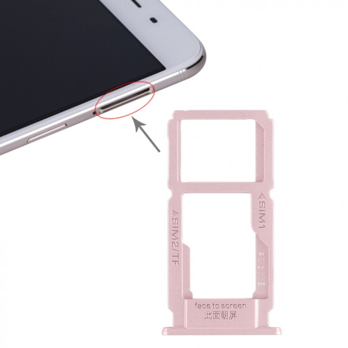 Pour OPPO R9sk plateau de carte SIM + plateau de carte SIM/plateau de carte Micro SD (or rose) SH47RG1213-35