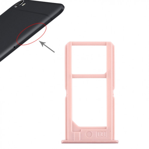 Pour Vivo Y55 2 x plateau de carte SIM (or rose) SH85RG1459-35