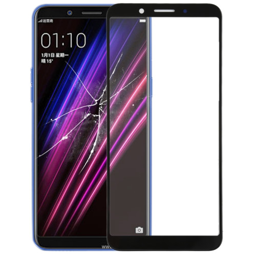For OPPO A1 Front Screen Outer Glass Lens (Black) SH644B1200-35