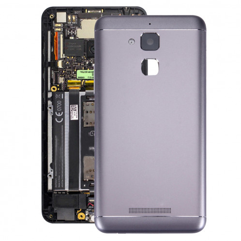 iPartsAcheter pour ASUS ZenFone 3 Max / ZC520TL couvercle de batterie en alliage d'aluminium (noir) SI72BL958-38