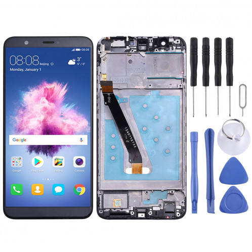 Ecran LCD et assemblée complète du numériseur avec cadre pour Huawei P smart (Enjoy 7S), FIG-LX1, FIG-LA1, FIG-LX2, FIG-LX3 (Noir) SH92BL1525-36