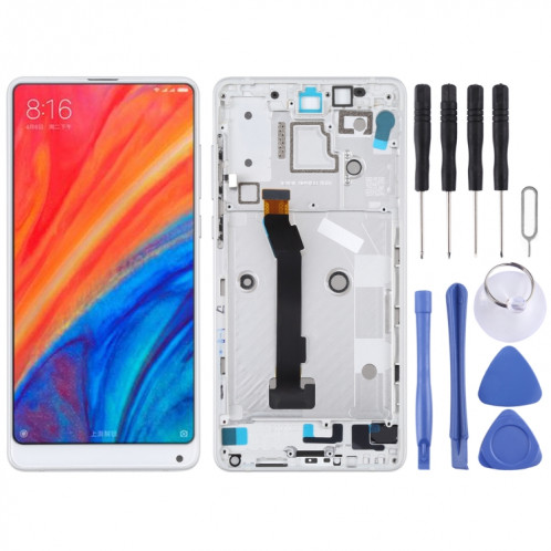 Écran LCD et numériseur ensemble complet avec cadre pour xiaomi mi mix 2s (blanc) SH802W840-37