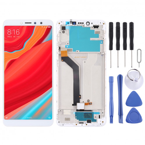 Ecran LCD et Digitaliseur Complet avec Cadre pour Xiaomi Redmi S2 (Blanc) SH811W1141-36